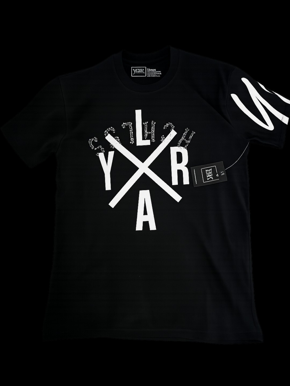 Young & Reckless Black T-Shirt with White Cross Logo Nwt SzL - Picture 2 of 5